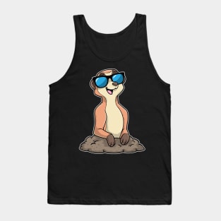 Meerkat with Glasses Tank Top